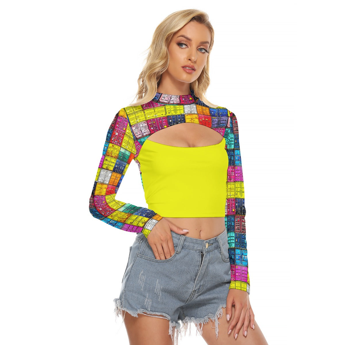 Shipping Containers Keyhole Crop Top