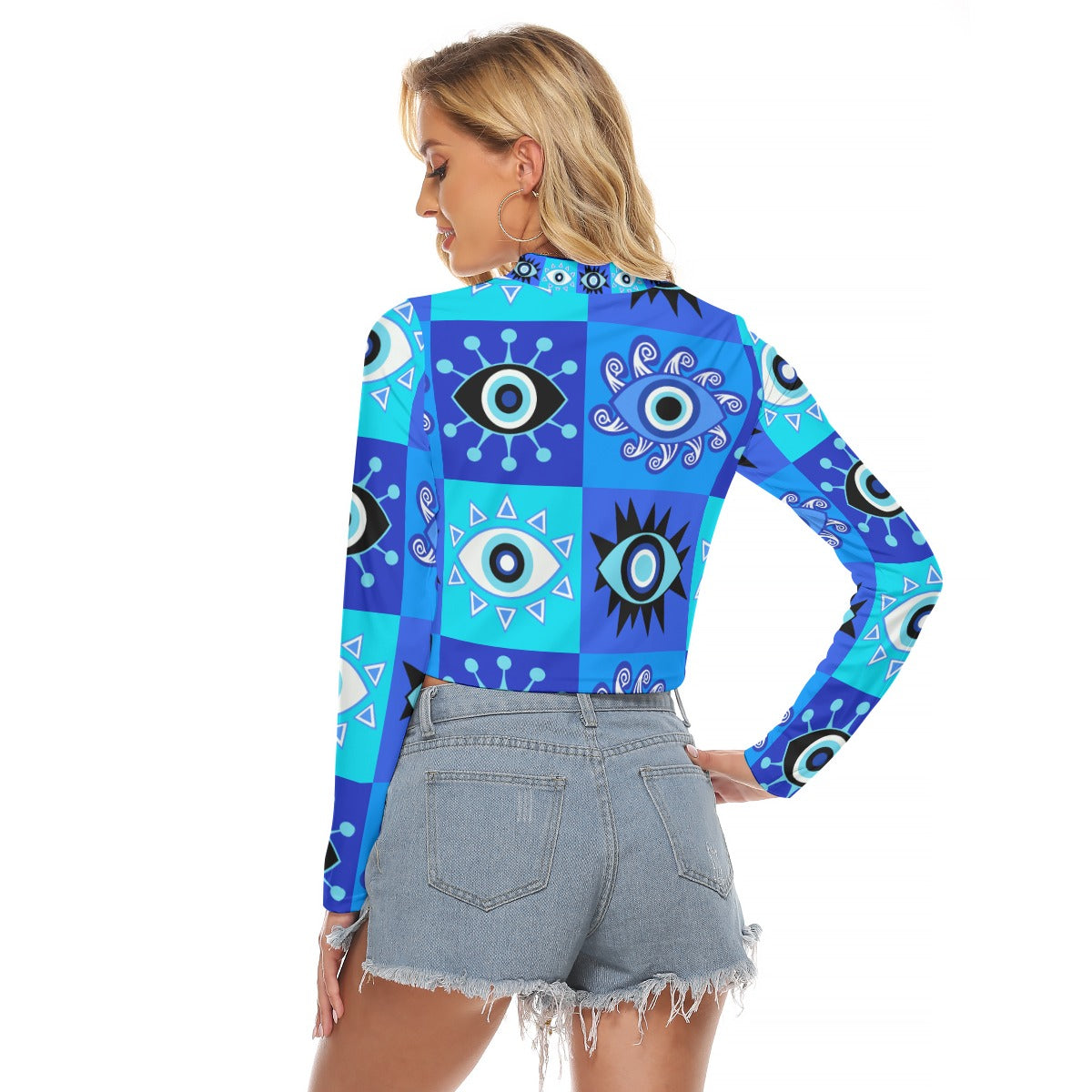 Evil Eye Keyhole Crop Top