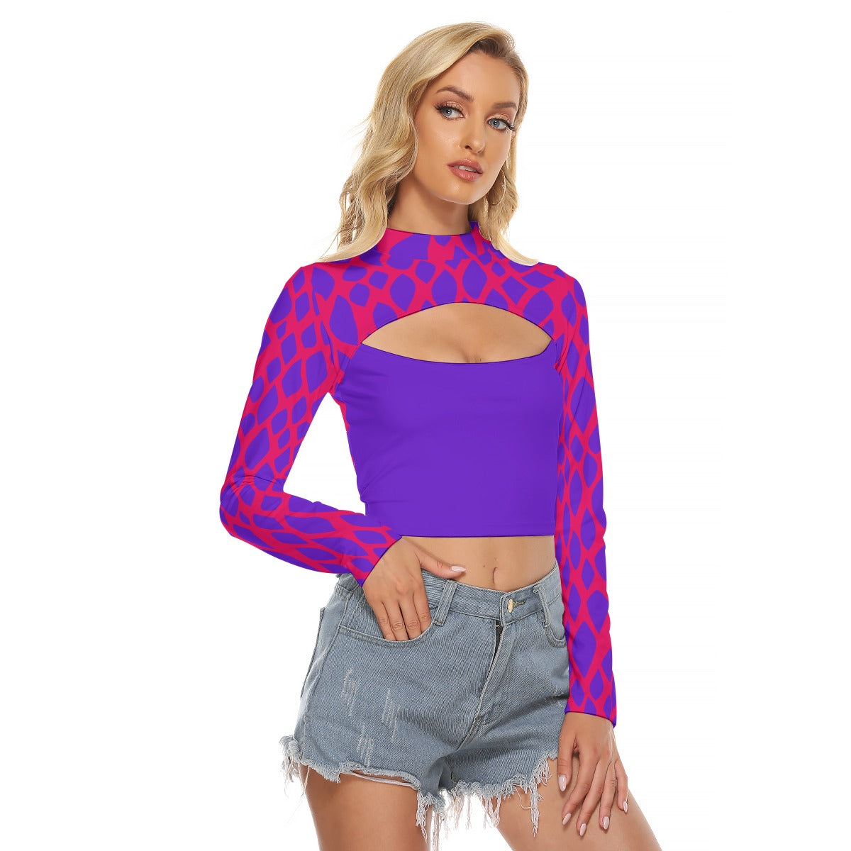 Snake Keyhole Crop Top