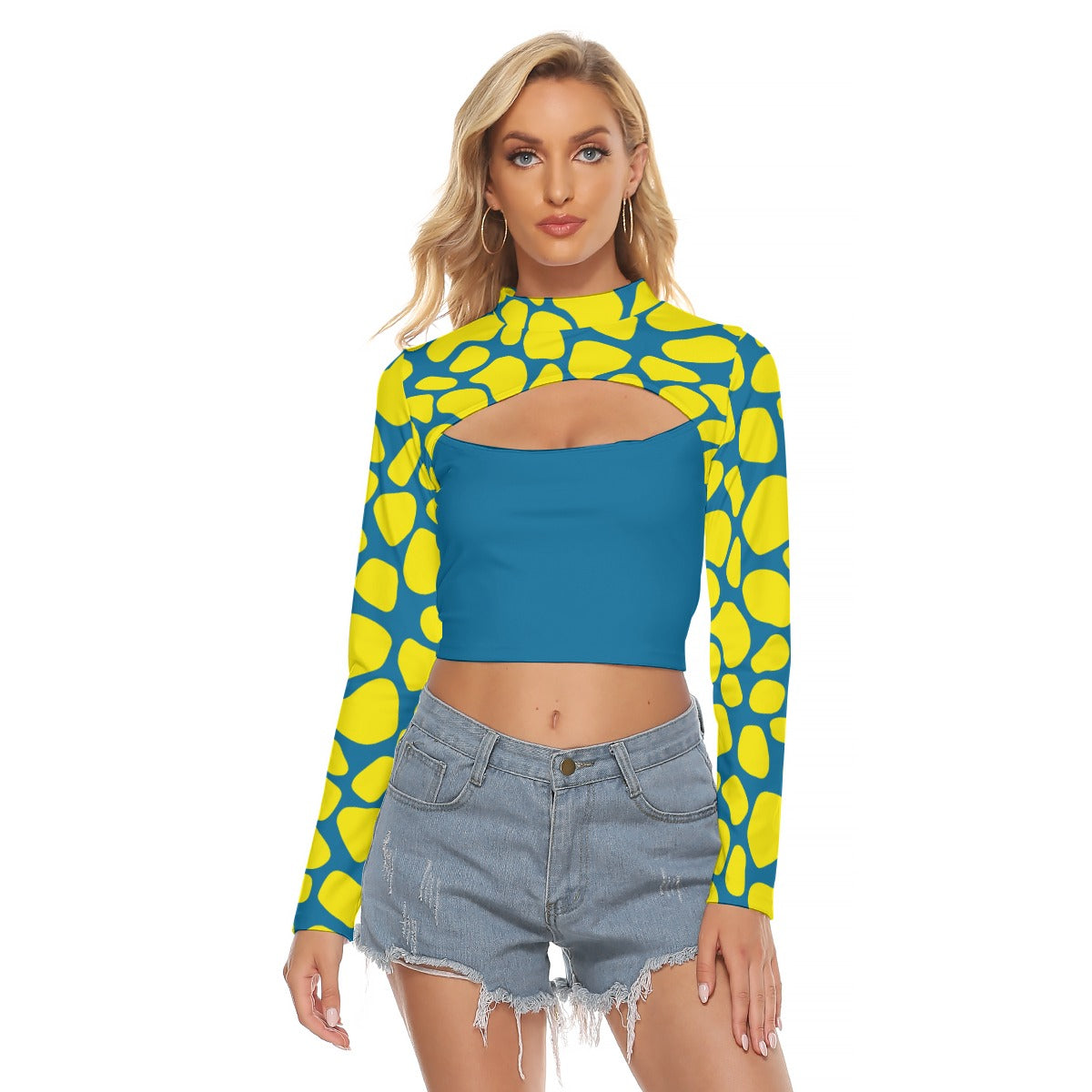 Giraffe Keyhole Crop Top