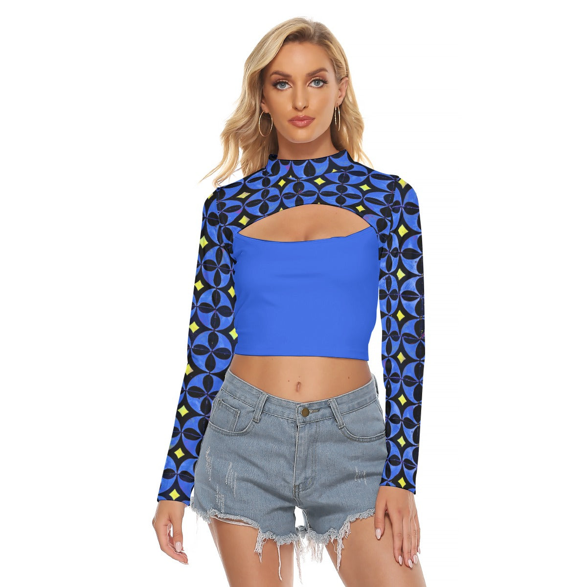 Azulejo Keyhole Crop Top