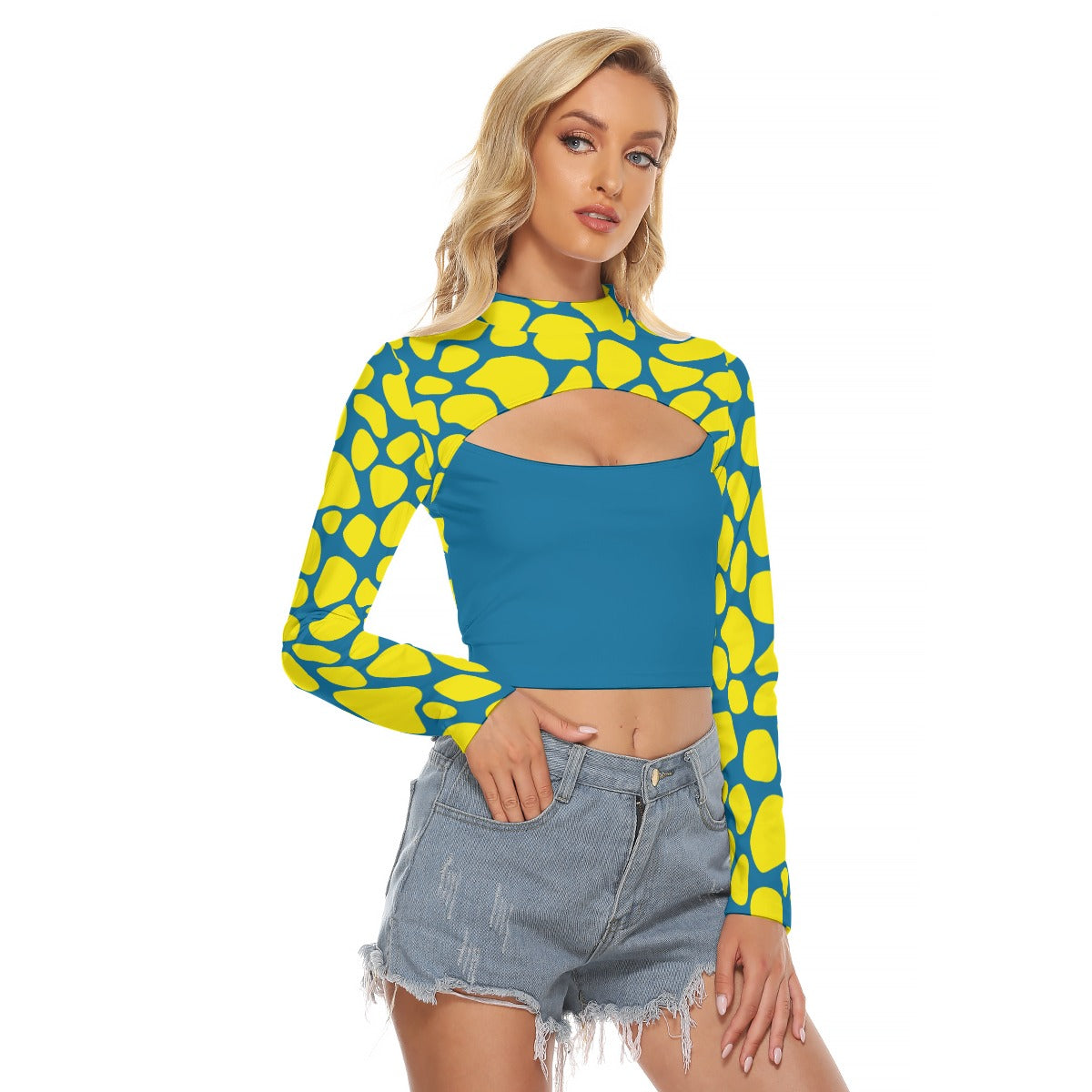 Giraffe Keyhole Crop Top