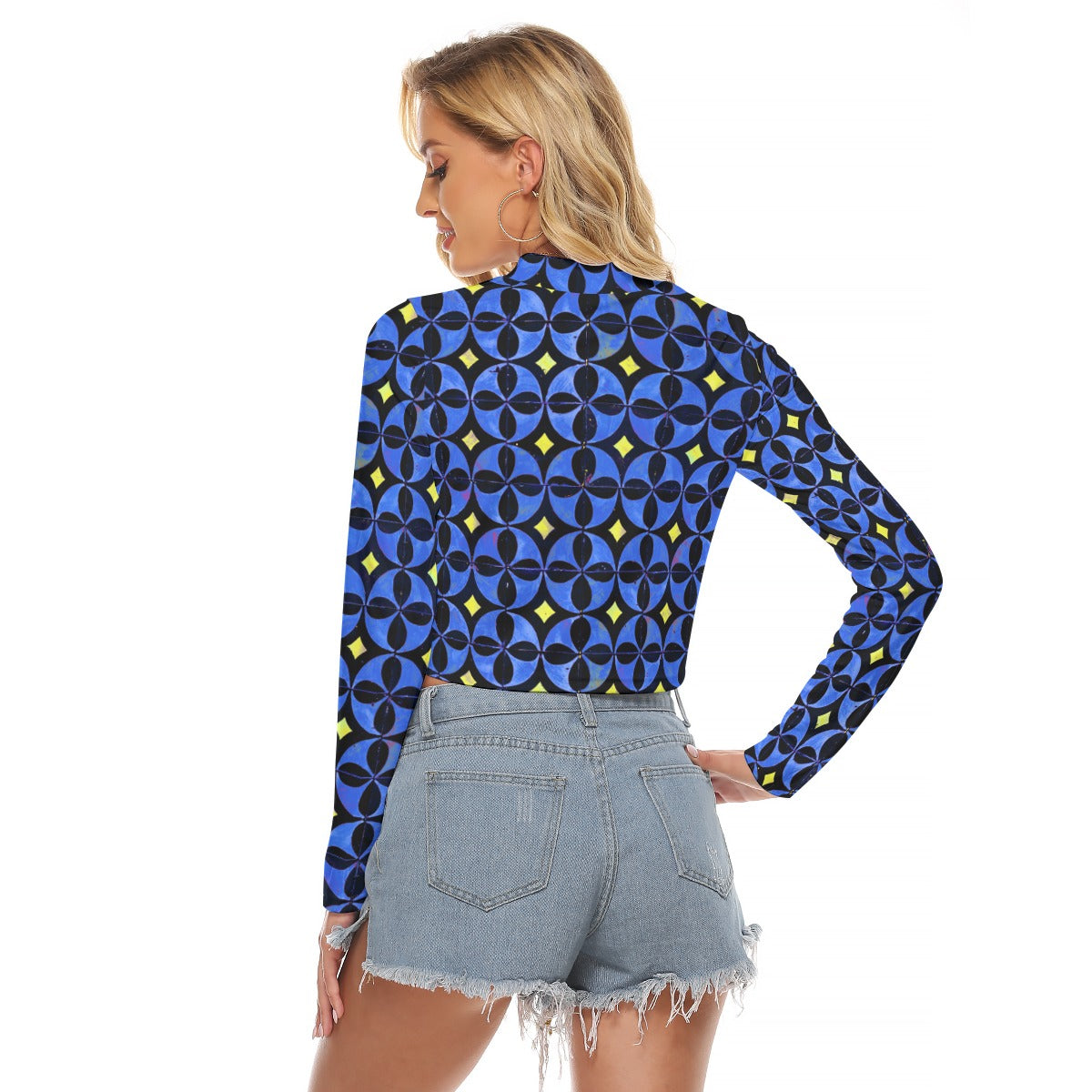 Azulejo Keyhole Crop Top