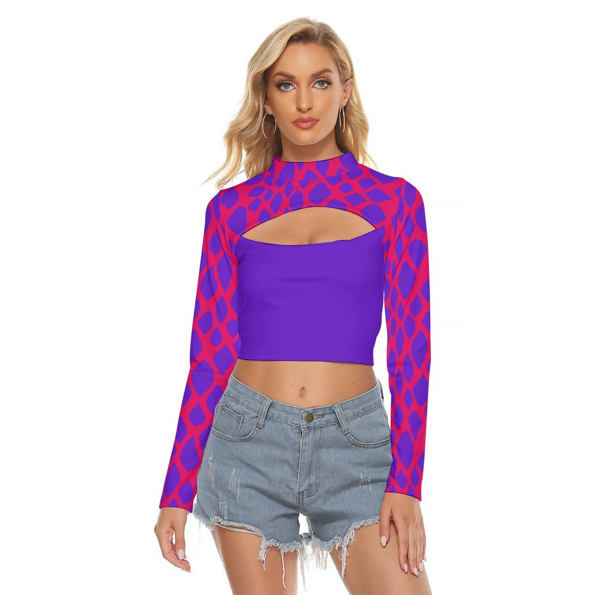 Snake Keyhole Crop Top