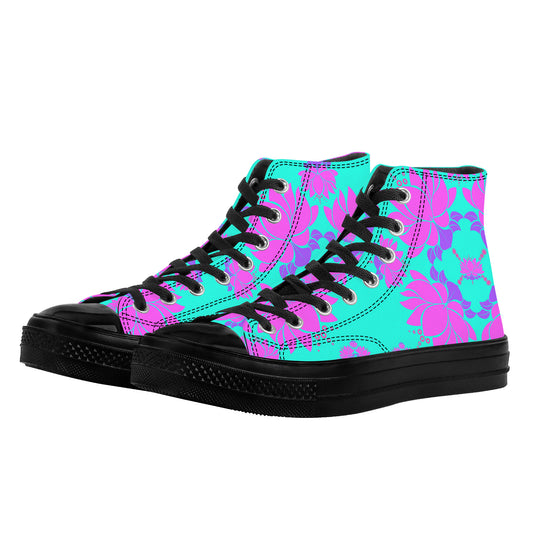 "Lotus" High Top Canvas Shoes