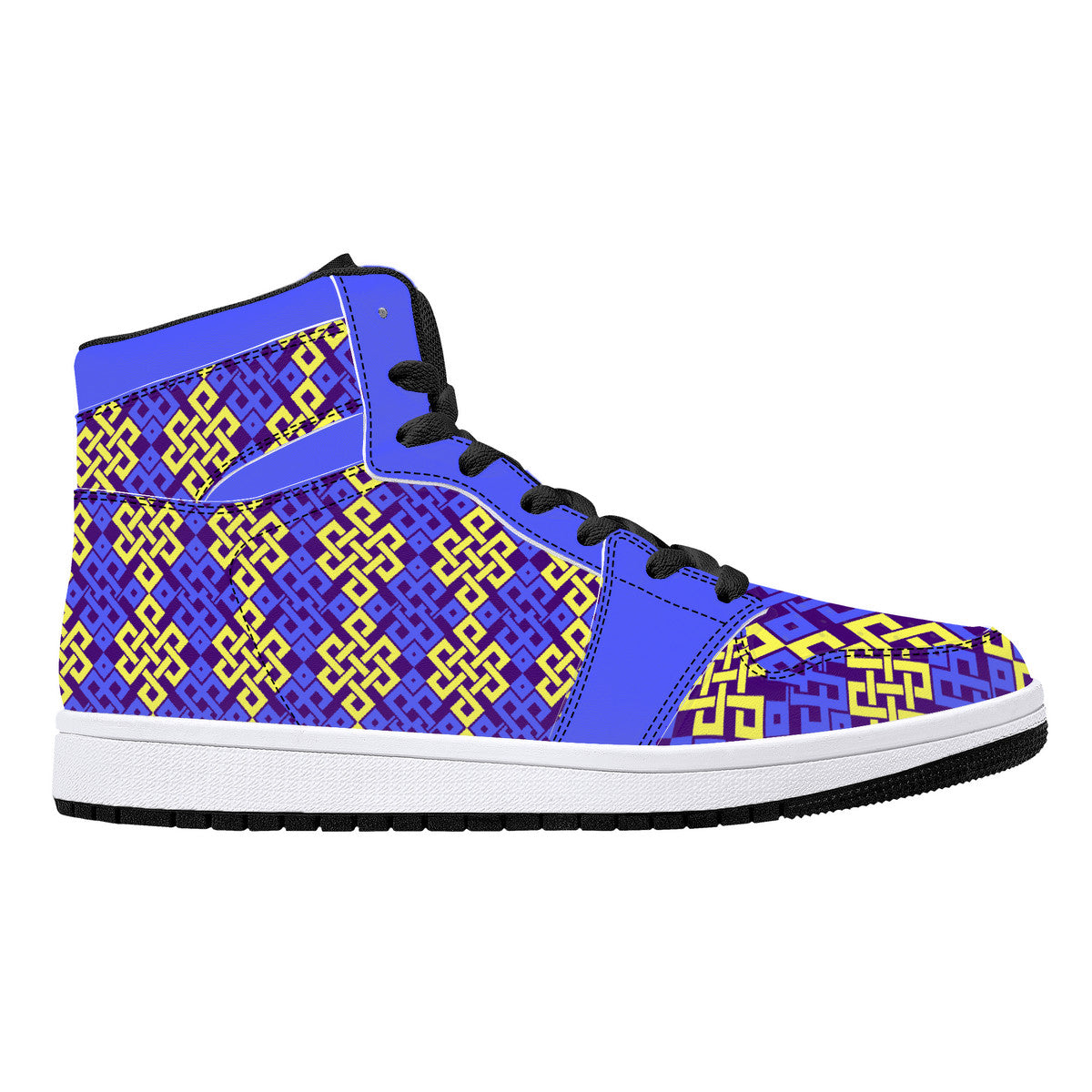 "Karma" High-Top Synthetic Leather Sneakers