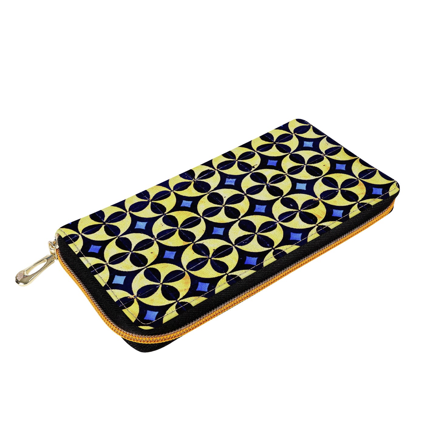 "Azulejo" (Yellow) Zipper Purse Clutch Bag