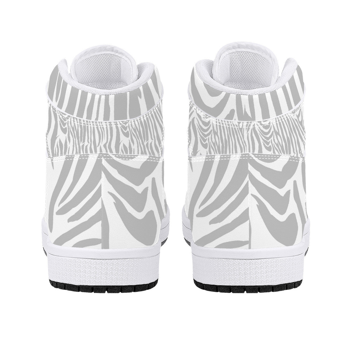 "Nix Zebra" High-Top Synthetic Leather Sneakers
