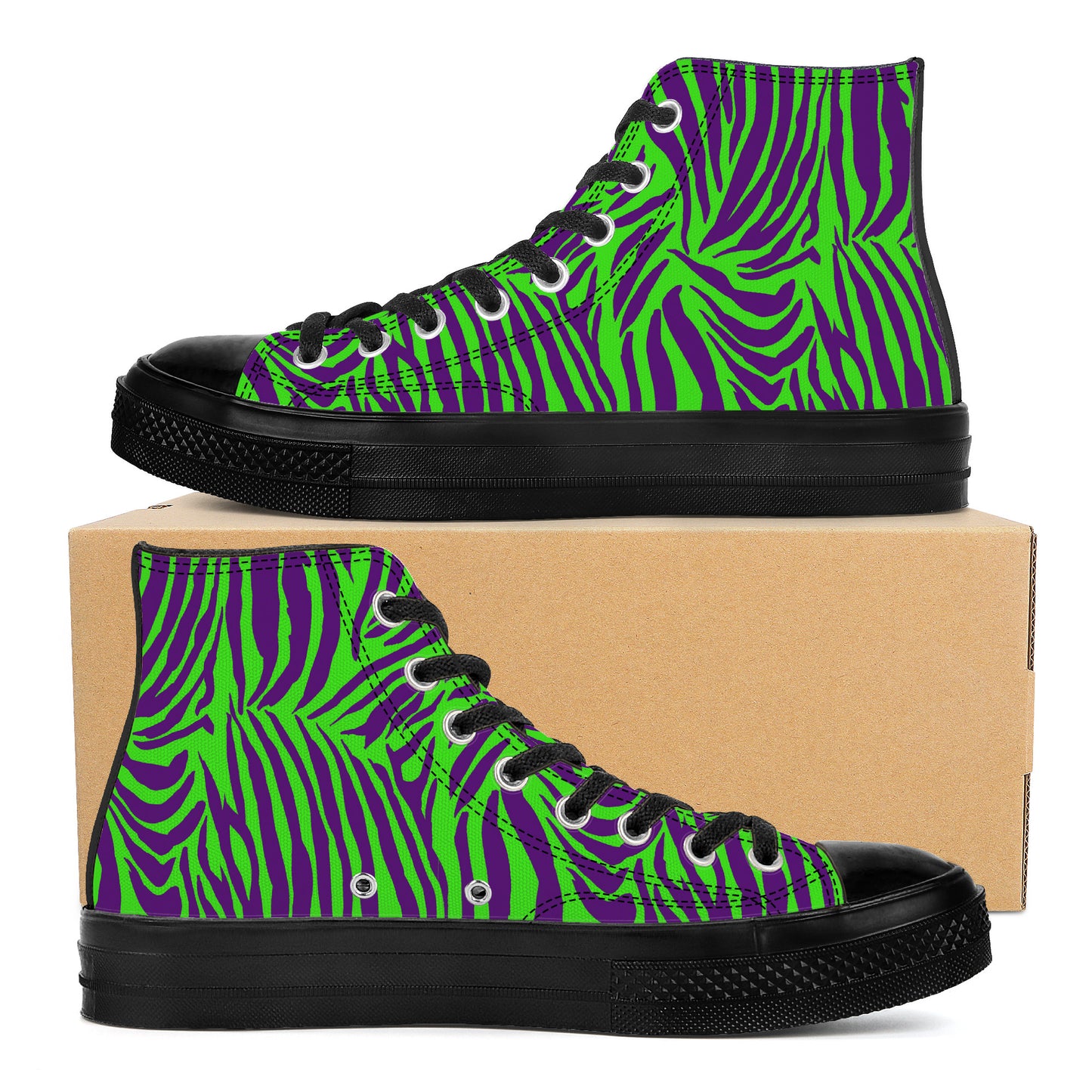 "Zebra" High Top Canvas Shoes