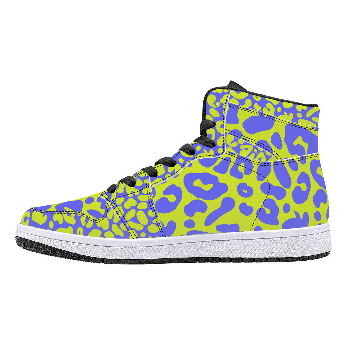 "Leopard" High-Top Synthetic Leather Sneakers