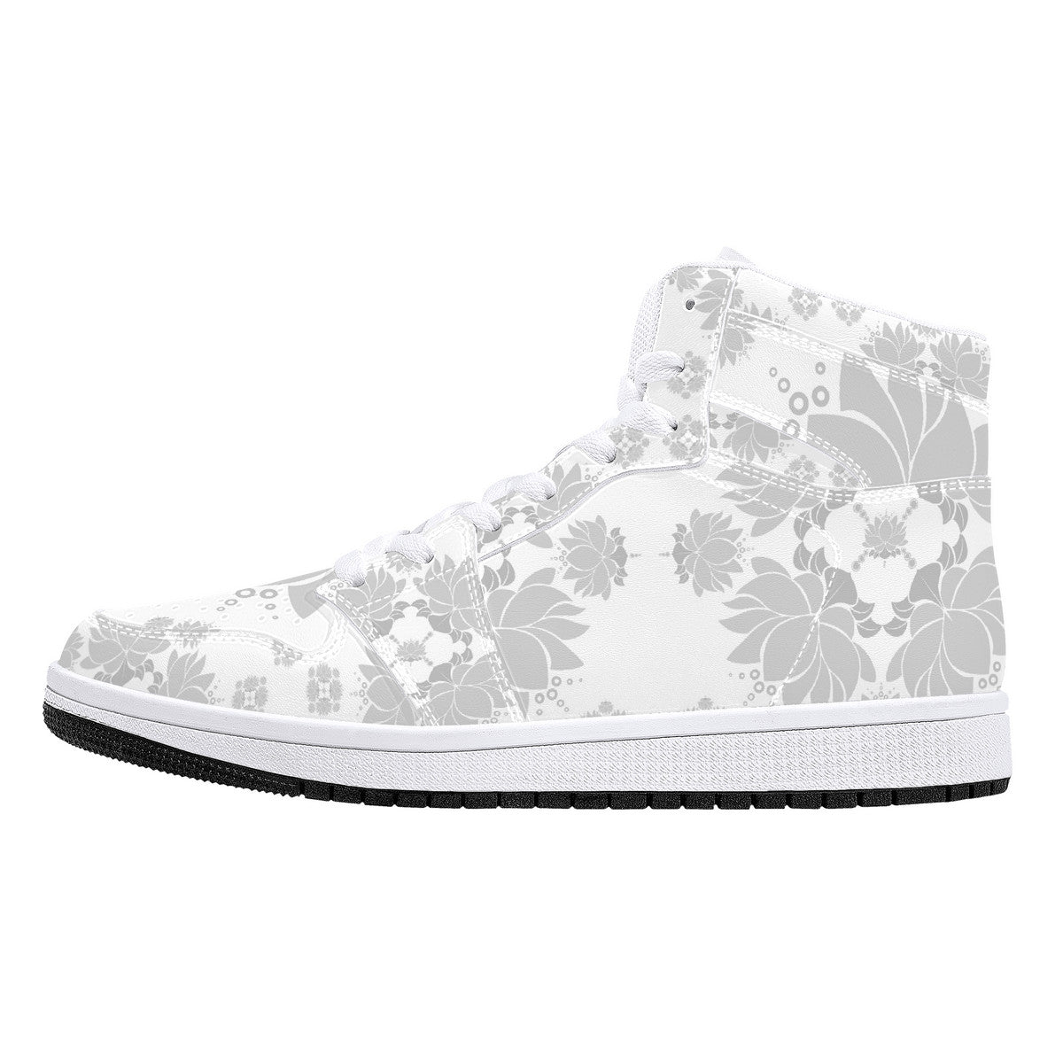 "Nix Lotus" High-Top Synthetic Leather Sneakers
