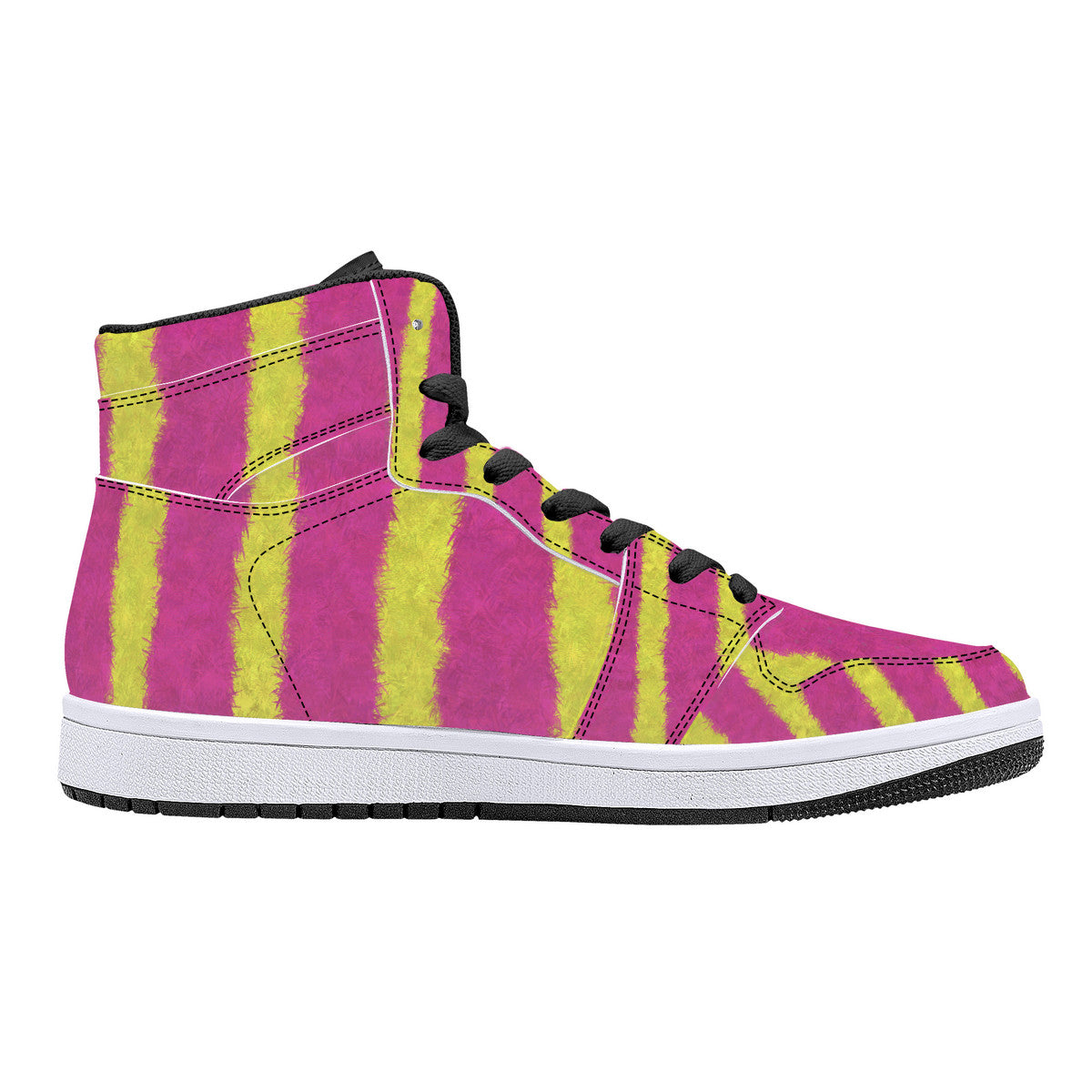 "Plume" High-Top Synthetic Leather Sneakers