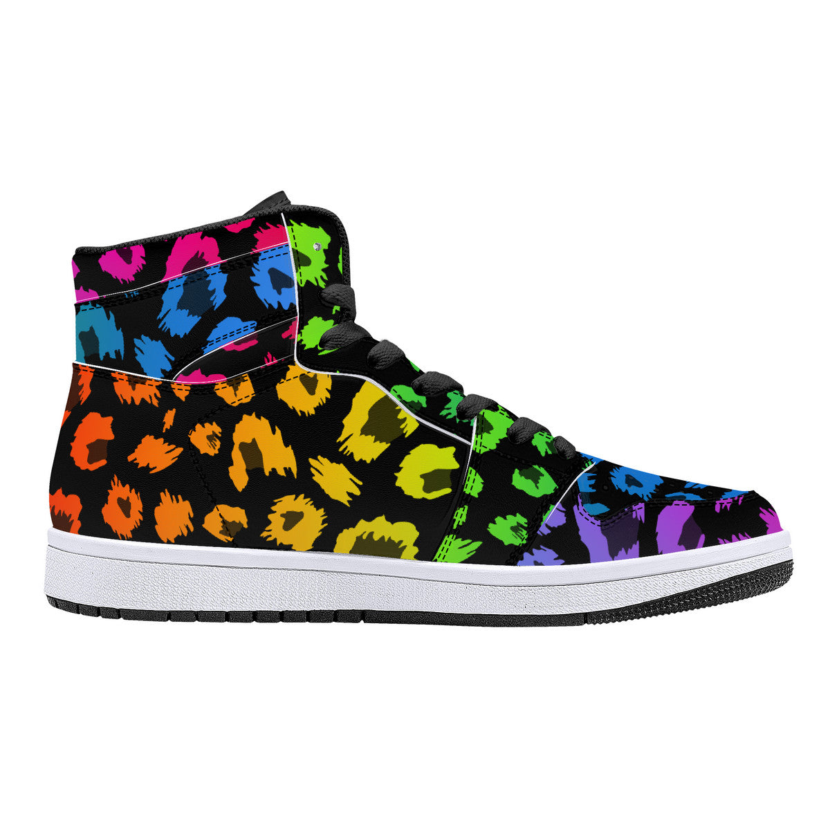 "Jaguar" High-Top Synthetic Leather Sneakers