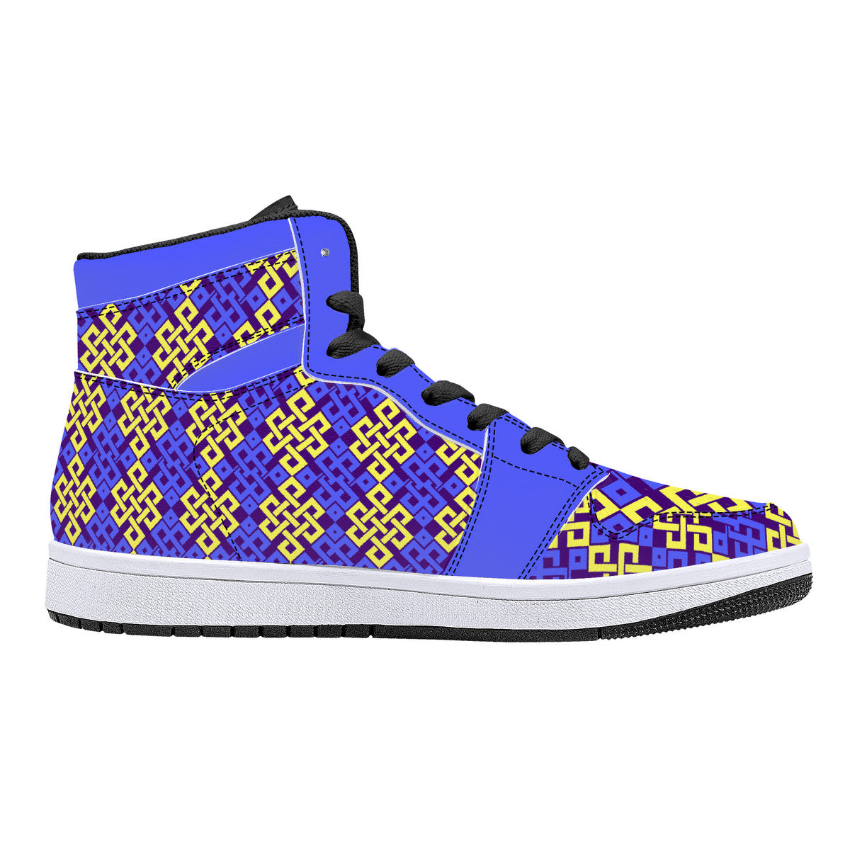 "Karma" High-Top Synthetic Leather Sneakers