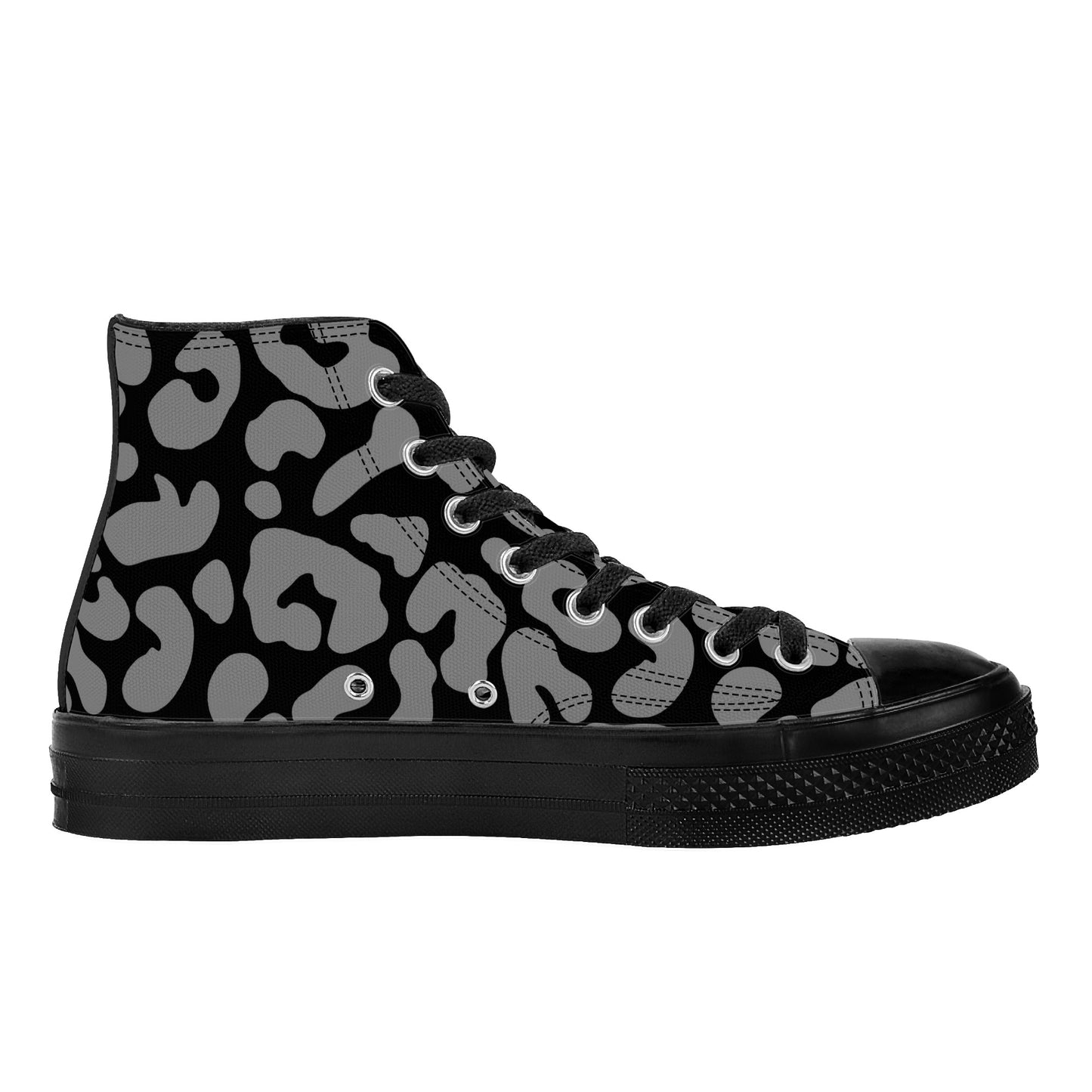 "Mono Leopard" High Top Canvas Shoes