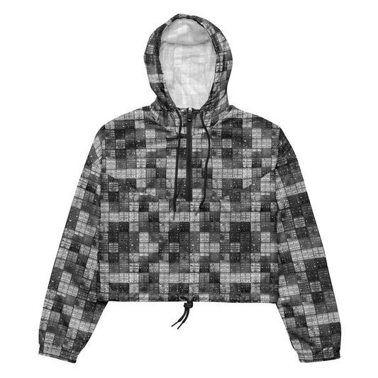 "Mono Shipping Containers" Cropped Windbreaker