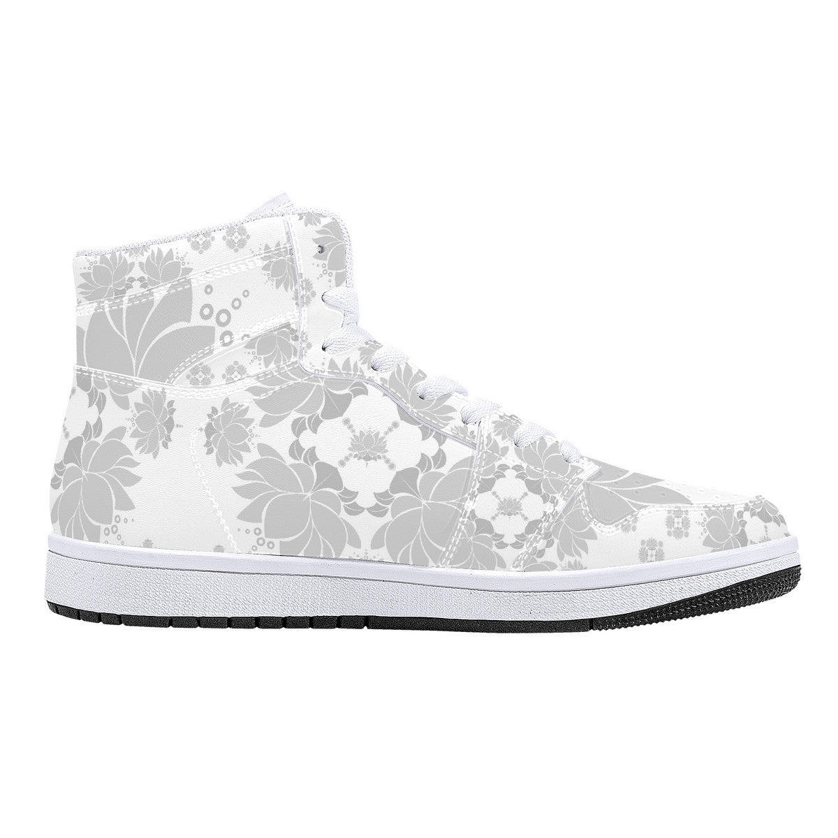 "Nix Lotus" High-Top Synthetic Leather Sneakers