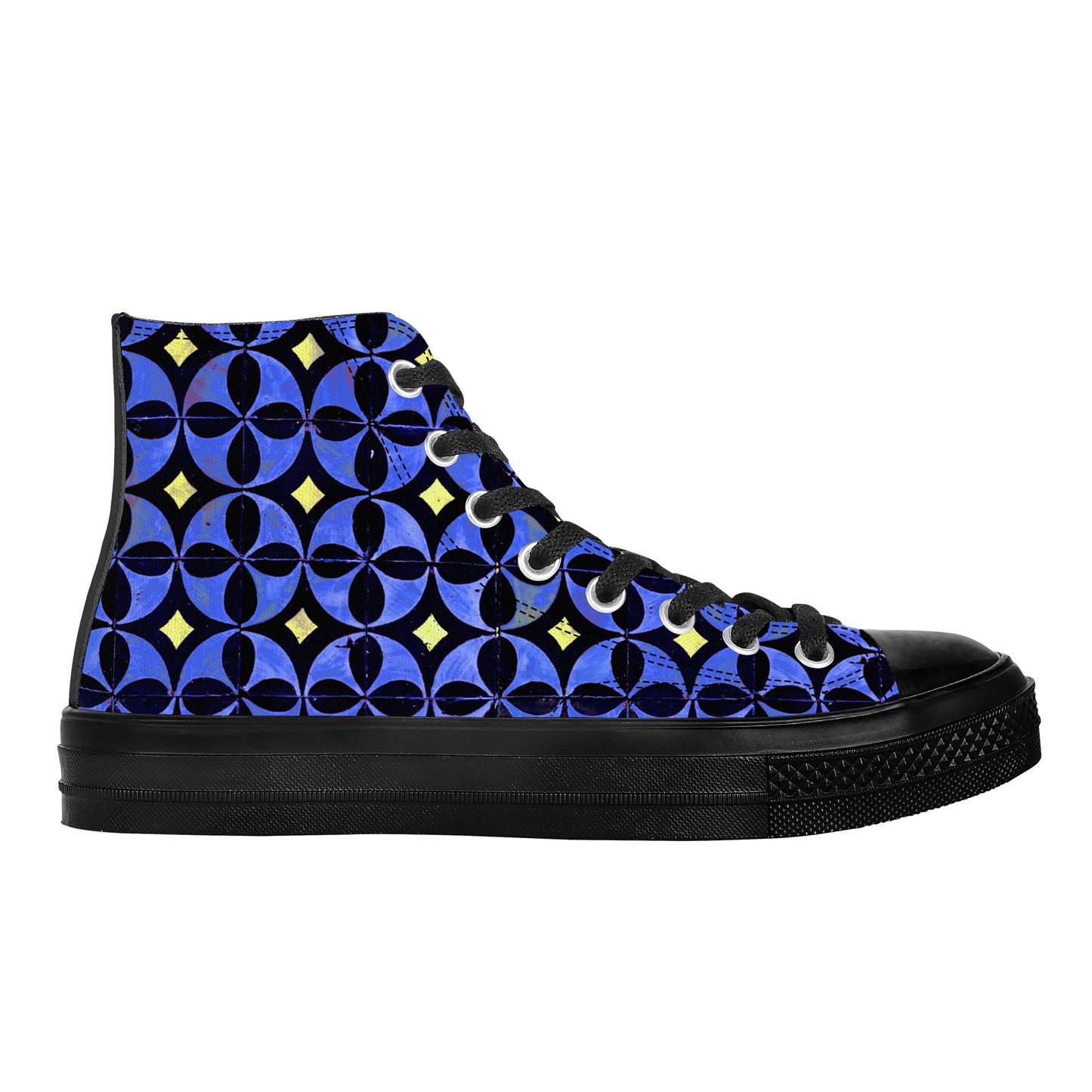 "Azulejo Português" (Blue) High Top Canvas Shoes