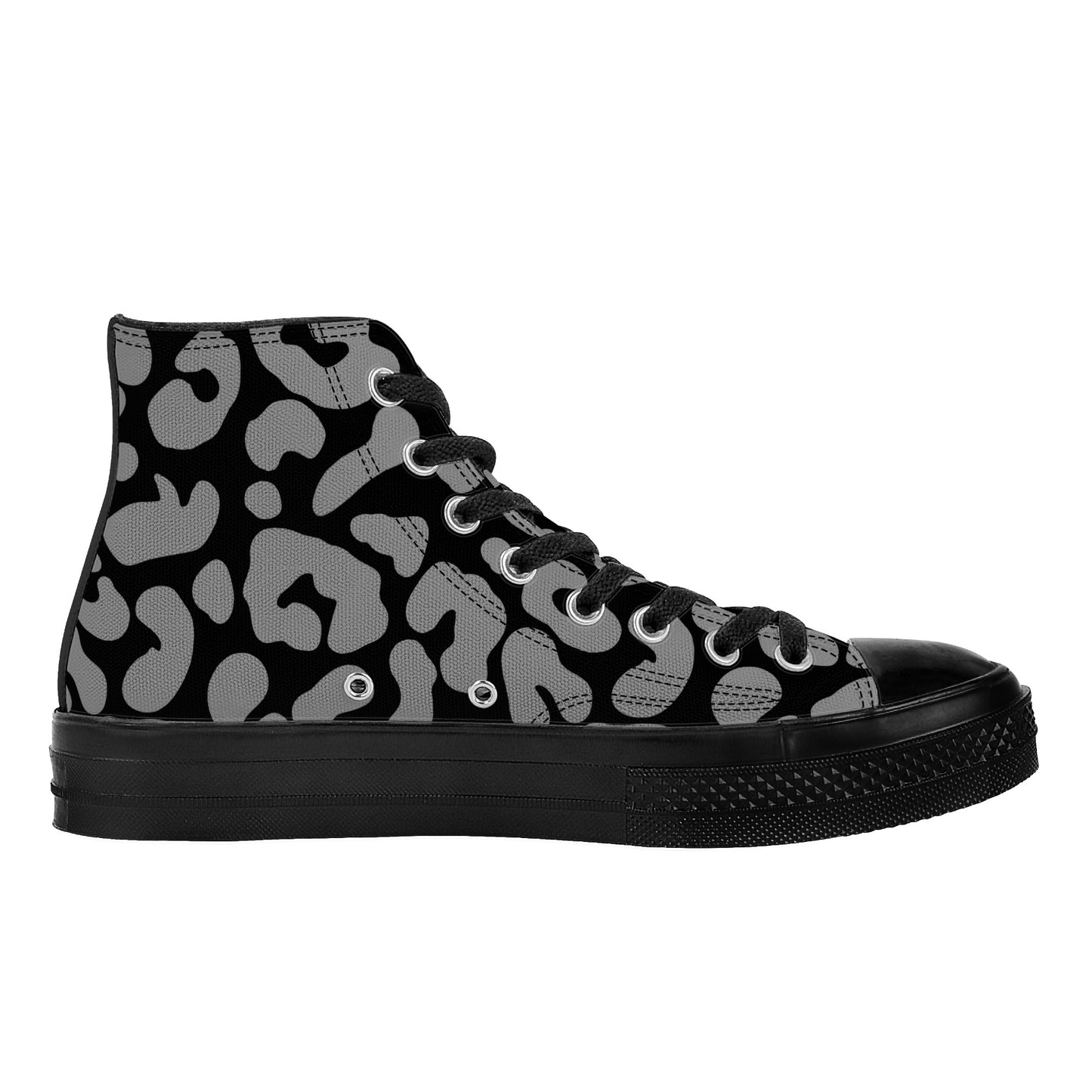 "Mono Leopard" High Top Canvas Shoes