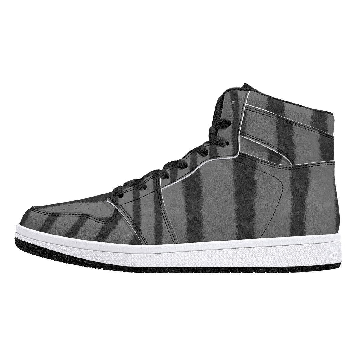 "Mono Plume" High-Top Synthetic Leather Sneakers