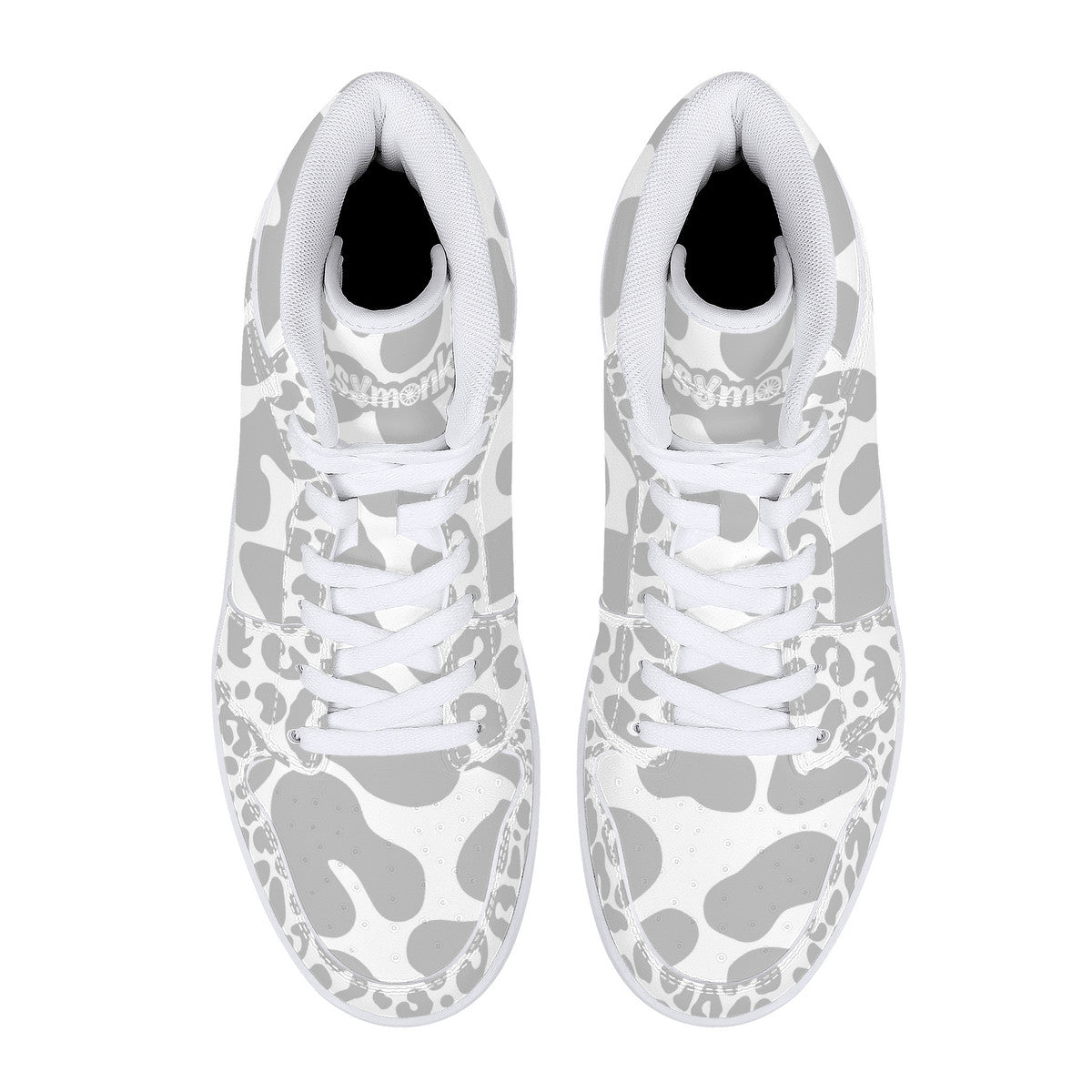 "Nix Leopard" High-Top Synthetic Leather Sneakers