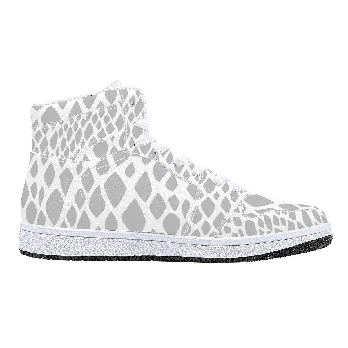 "Nix Snake" High-Top Synthetic Leather Sneakers