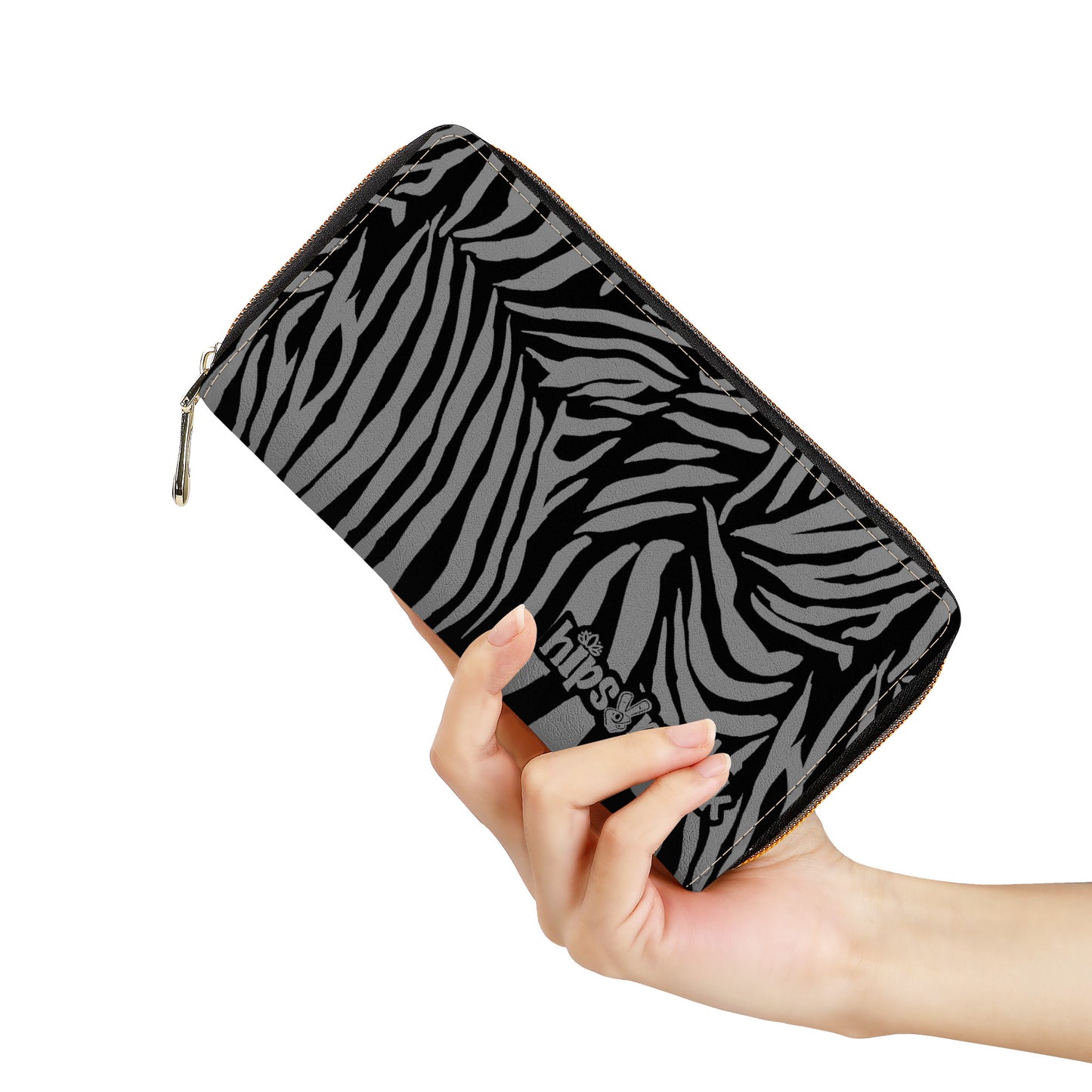 "Mono Zebra" Zipper Purse Clutch Bag